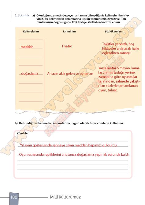 7 sınıf türkçe sayfa 180